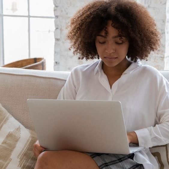 7 Best Places to Find Blogs for Sale Photo by Monstera: https://www.pexels.com/photo/focused-young-african-american-lady-working-online-on-netbook-at-home-5331198/